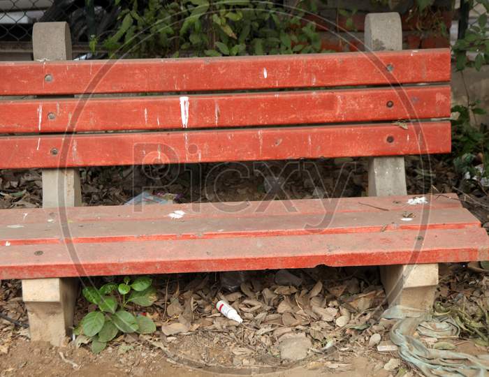 A Concrete Resting Bench
