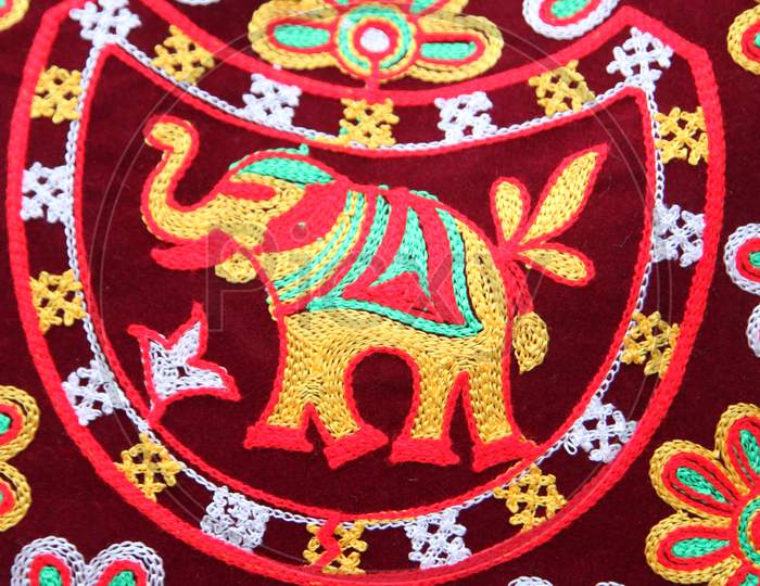 Elephant design on a Cloth