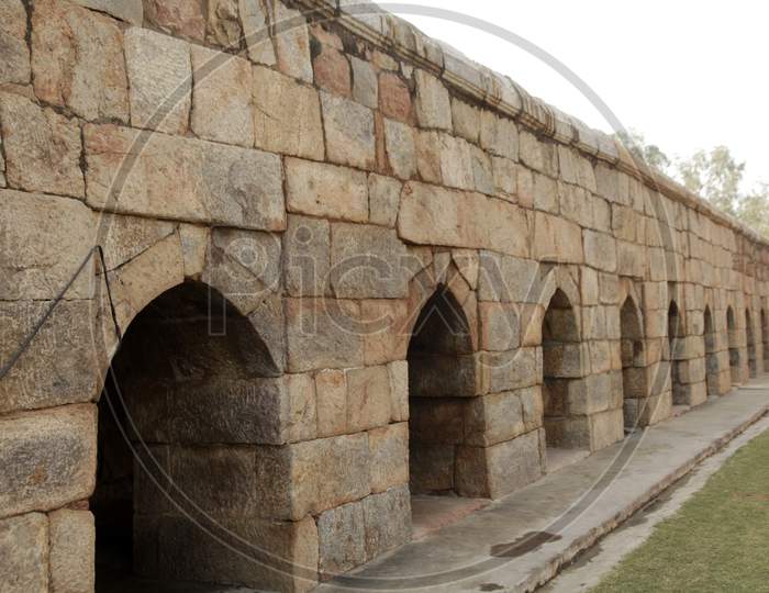 Inside view of Tughlakabad Fort  in New Delhi