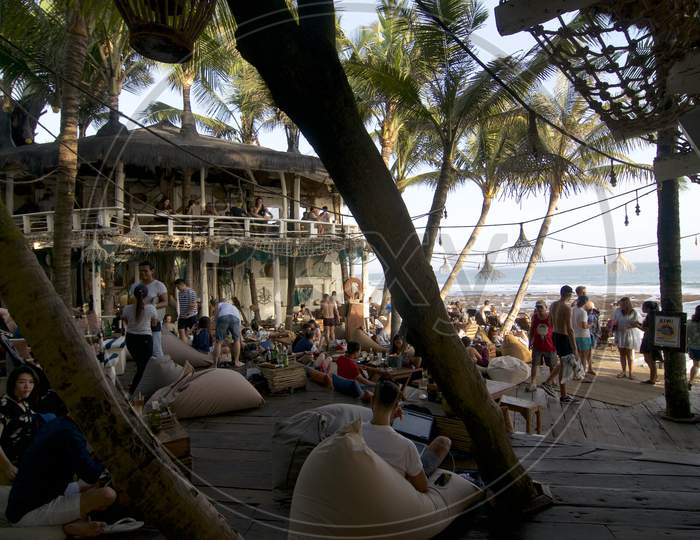 Beautiful Restaurant Terrace At Echo Beach Bali