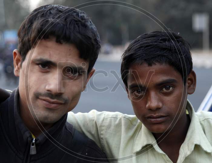 Portrait of a Couple of Young Indian Men's