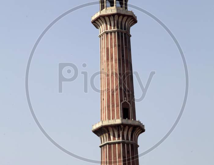 Pillar of Jama Masjid in Delhi
