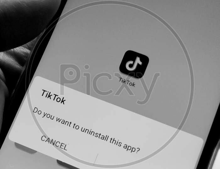 Image of tiktok app in smart phone.