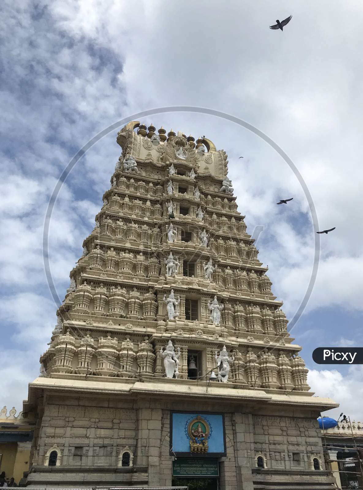 Mysore, Karnataka/India - June 15, 2018 - Chamundi Hill Temple Of South Indian Goddess Chamundi At Mysore, Karnataka
