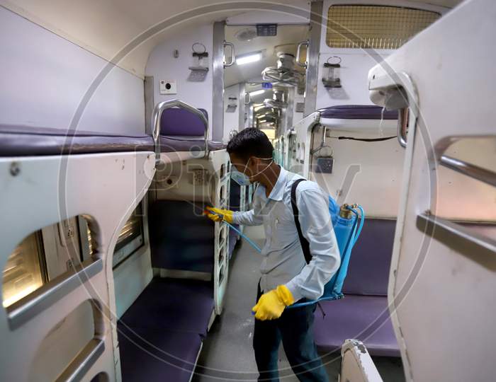 Delhi Metro Started Sanitation Drives As A Preventive Measure Against The Covid-19 Novel Coronavirus Walks Out Of A Metro Station In New Delhi On March 13, 2020.