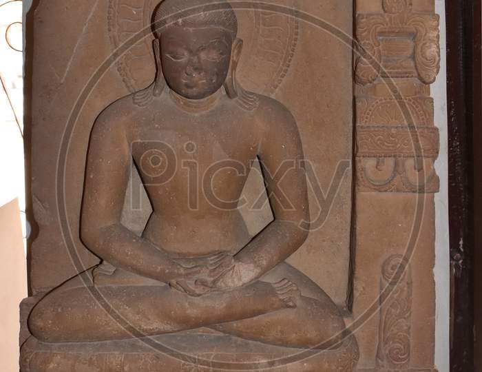 Gwalior, Madhya Pradesh/India - March 15, 2020 : Sculpture Of Sheshashahi Vishnu Built In 11-12Th Century A.D.