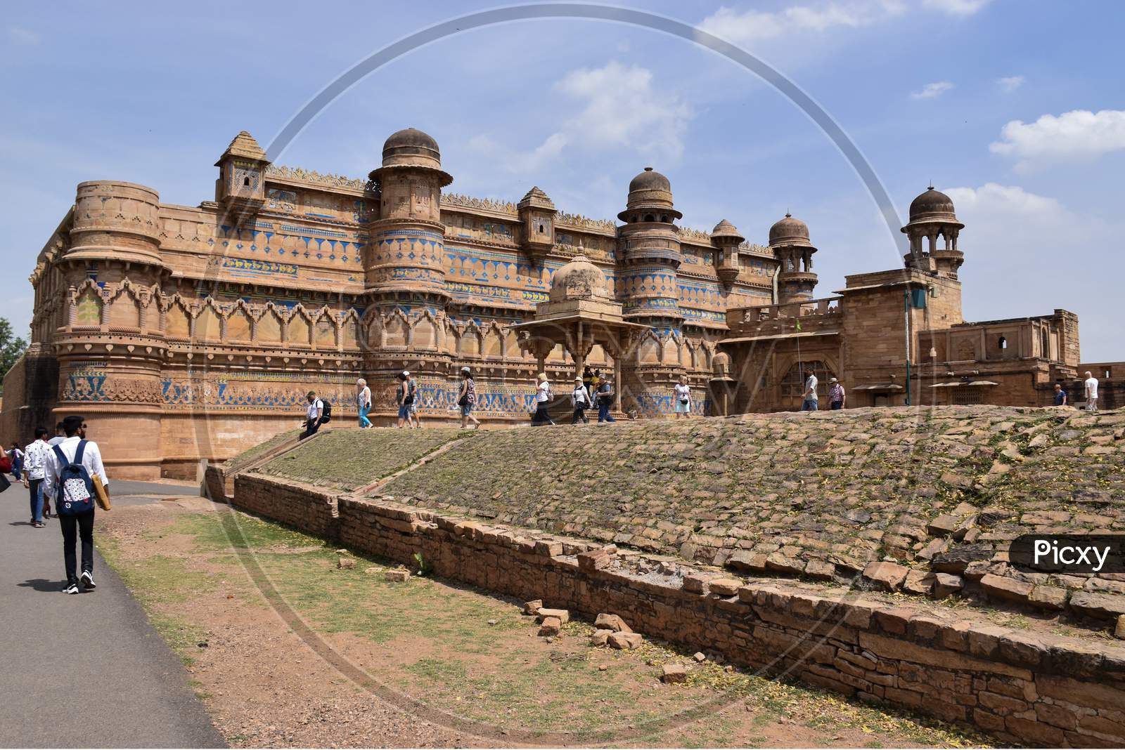 Gwalior, Madhya Pradesh/India : March 15, 2020 - 'Gwalior Fort' It Is Hill Fort Near Gwalior And Described As 'The Pearl Amongst Fortresses In India' Built In 8Th Century