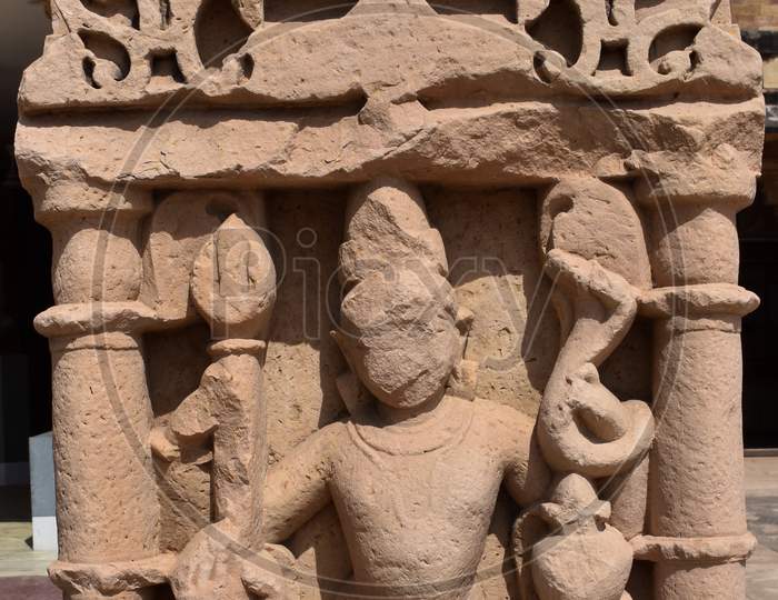 Gwalior, Madhya Pradesh/India - March 15, 2020 : Sculpture Of Shiva Built In 13Th Century A.D.