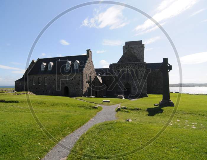 Picture Of The Historic Iona Abbey On The Isle Of Iona, Scotland