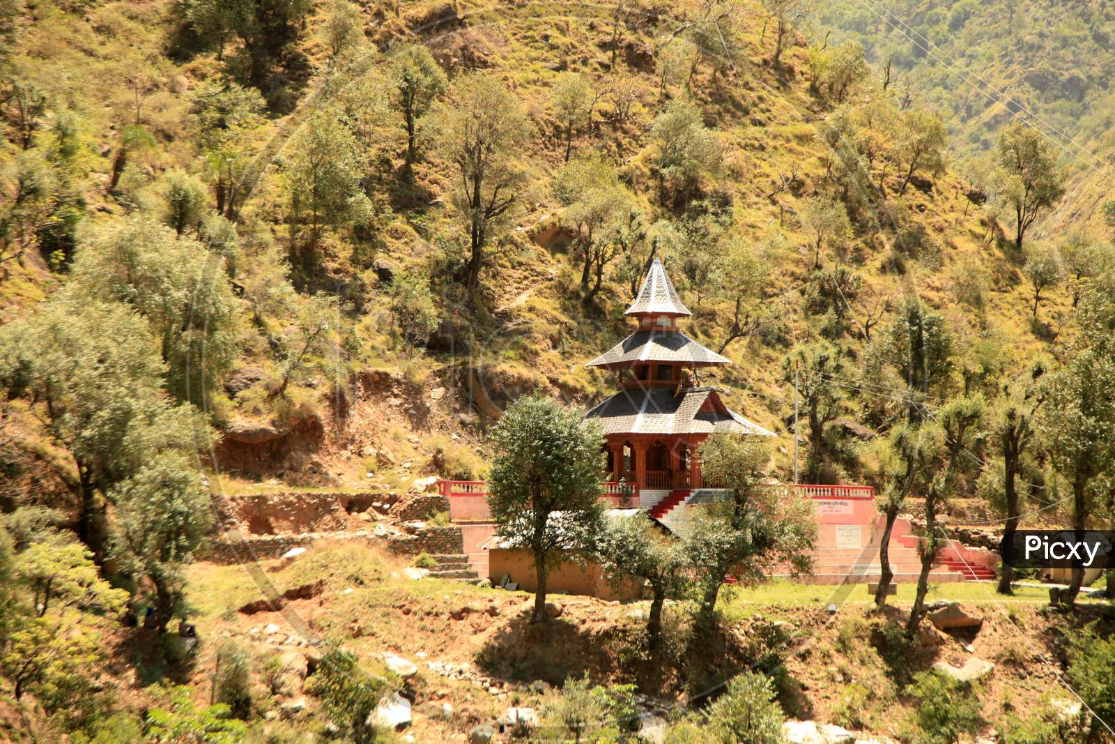A House on a Mountain in Kumarhatti, Himachal Pradesh