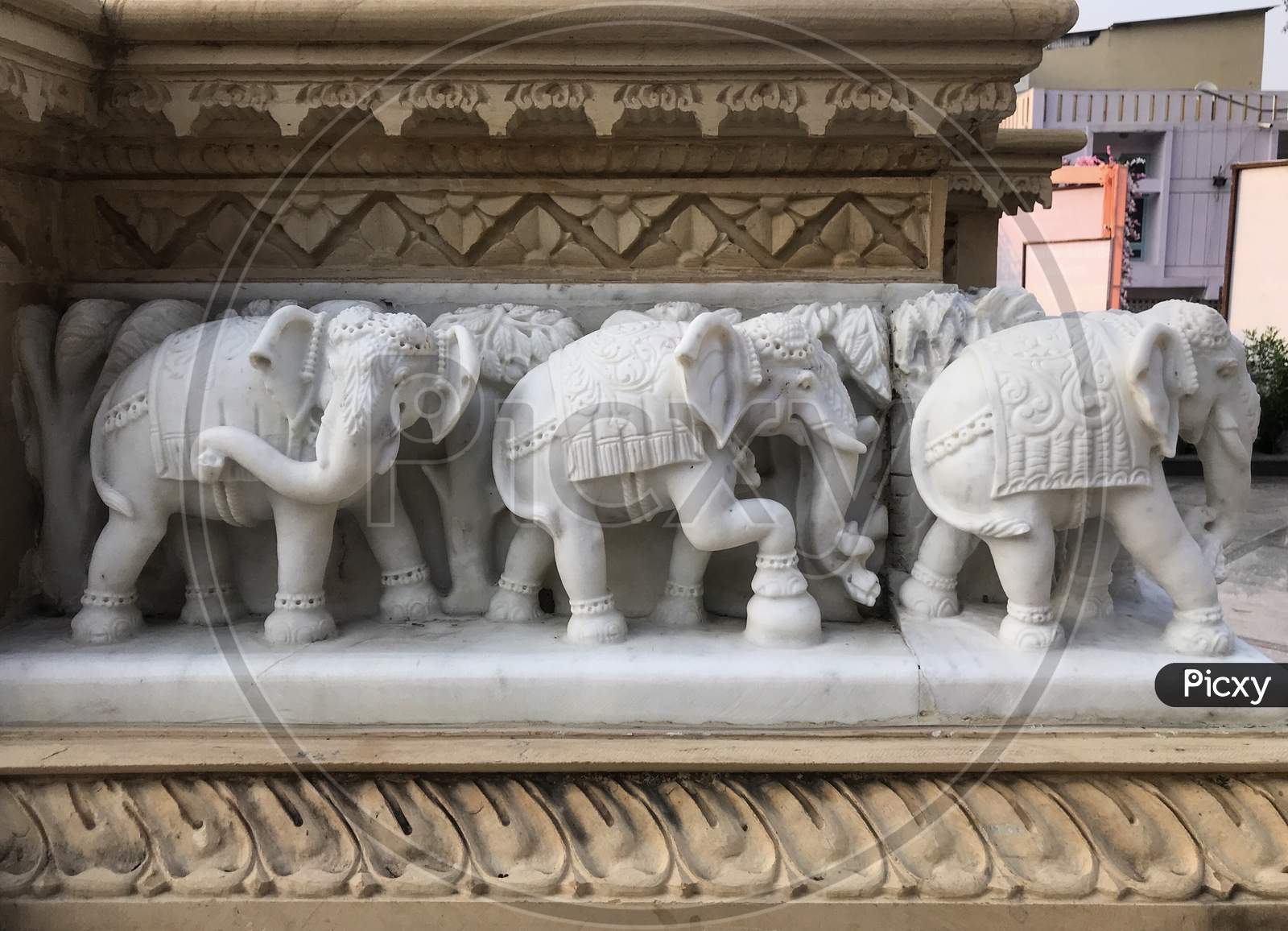 Jabalpur, Madhya Pradesh/India : November 23, 2019 - Small Elephants at Pisanhari Ki Madhiya, Jabalpur