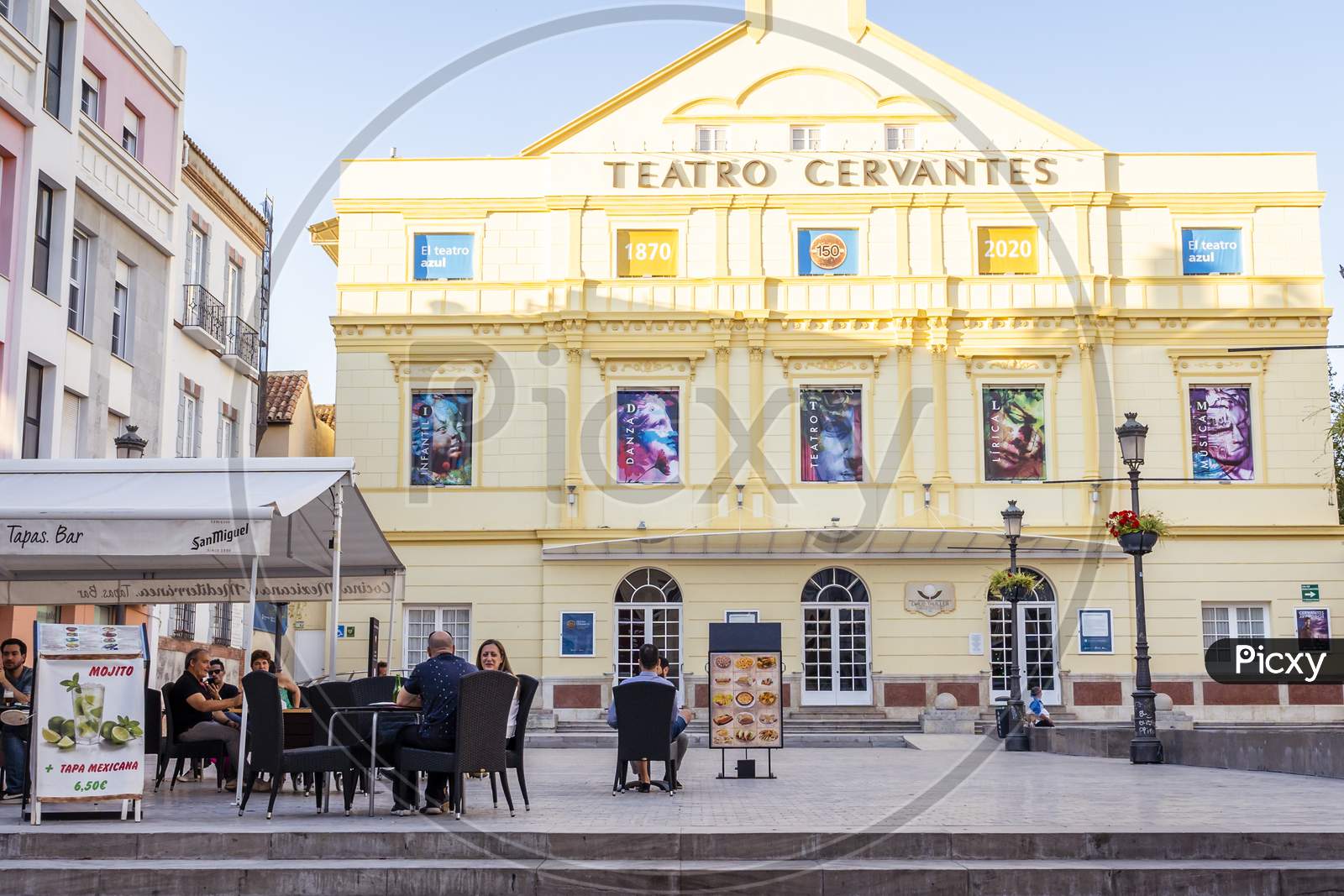 Malaga / Spain - May 18Th, 2020: Cafes Reopen Business For Clients, Coronavirus