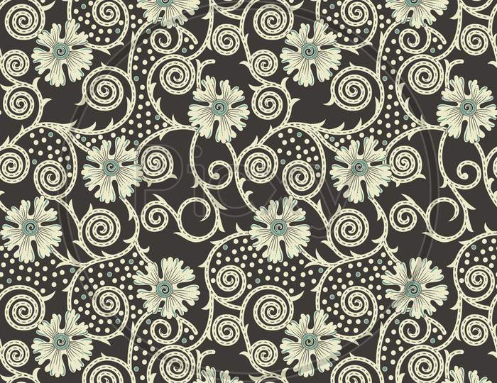 Seamless Floral Vintage Pattern Background