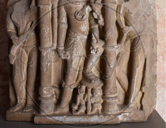 Gwalior, Madhya Pradesh/India - March 15, 2020 : Sculpture Of Varah Built In 10-11Th Century A.D., This Is The Avatar (Incarnation) Of Hindu God Vishnu