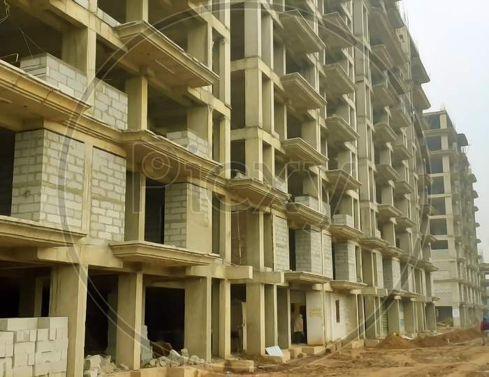 Construction Of Big Long Building, Panipat, Haryana, June 2019