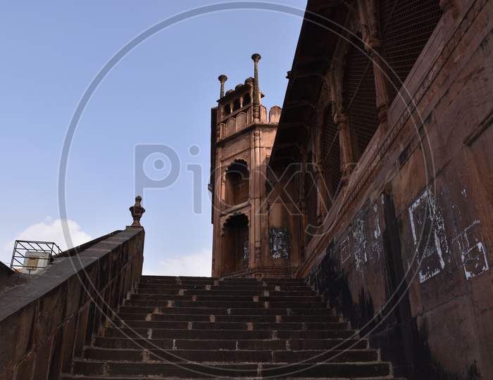 Bhopal, Madhya Pradesh/India - January 17, 2020 : Moti Masjid Or Moti Or Pearl Mosque