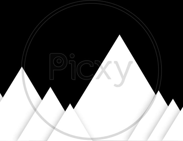 Basic Zig-Zag Made Of Shapes (Mountain ) Stock Photoblack Background, Mountain Peak, Abstract, At The Edge Of, Backgrounds