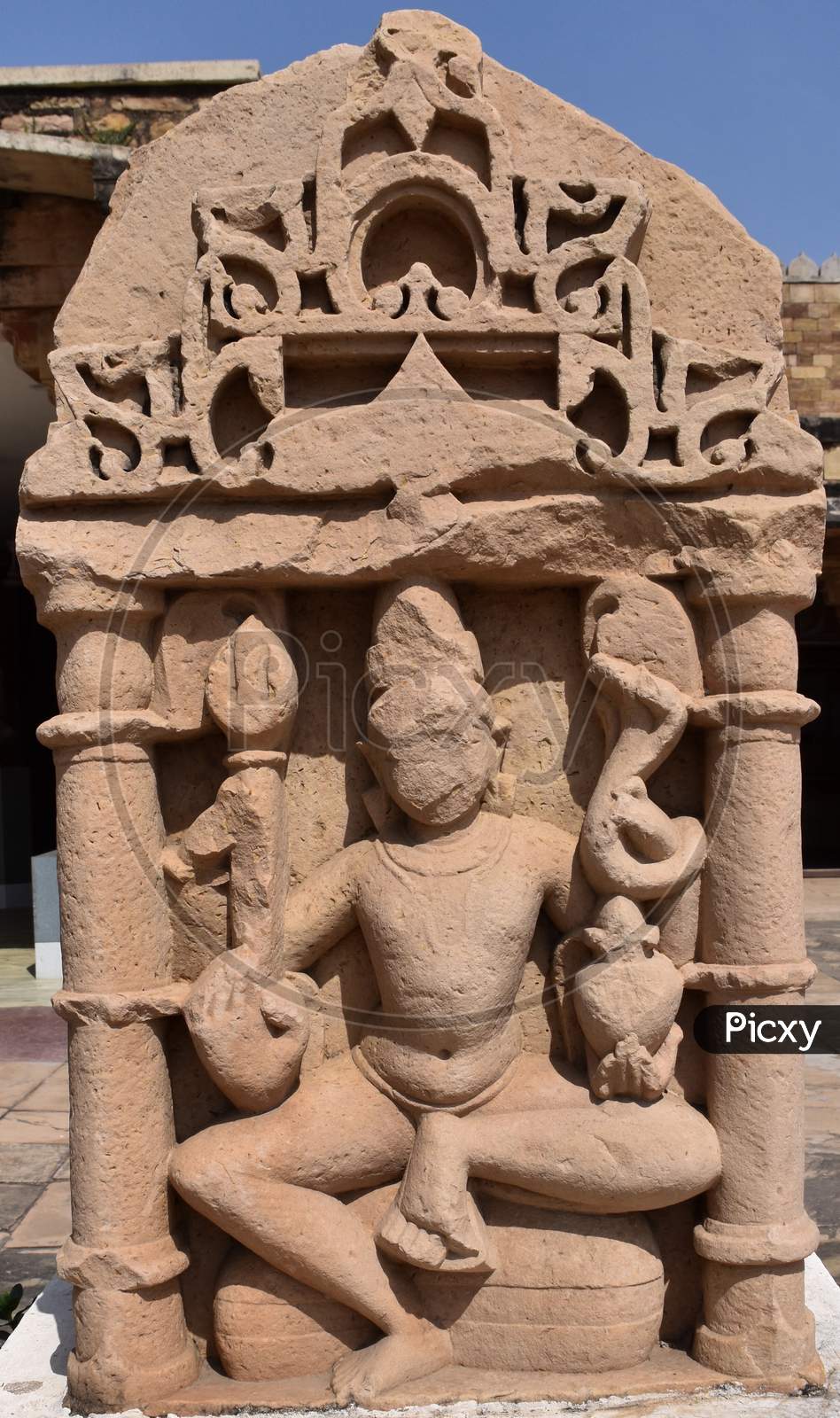 Gwalior, Madhya Pradesh/India - March 15, 2020 : Sculpture Of Shiva Built In 13Th Century A.D.