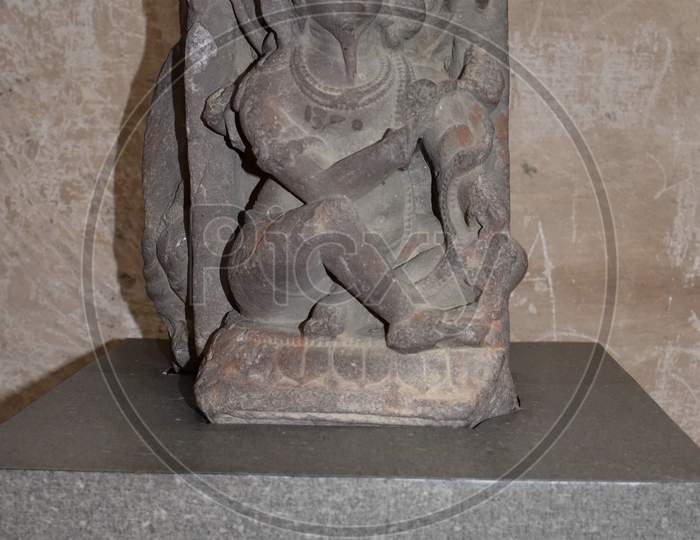 Gwalior, Madhya Pradesh/India - March 15, 2020 : Sculpture Of Brahma Built In 5-6Th Century A.D.