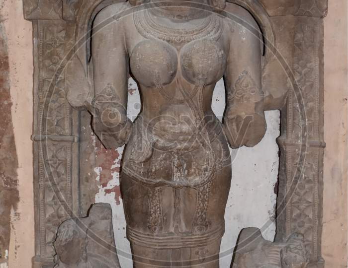 Gwalior, Madhya Pradesh/India - March 15, 2020 : Sculpture Of Parvati Built In 10-11Th Century A.D.
