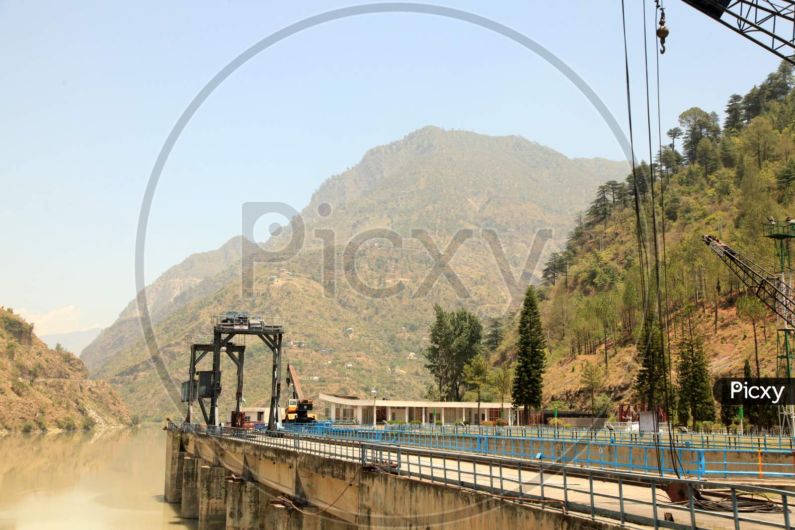 Mountains of Himachal Pradesh with Bridge in the Foreground