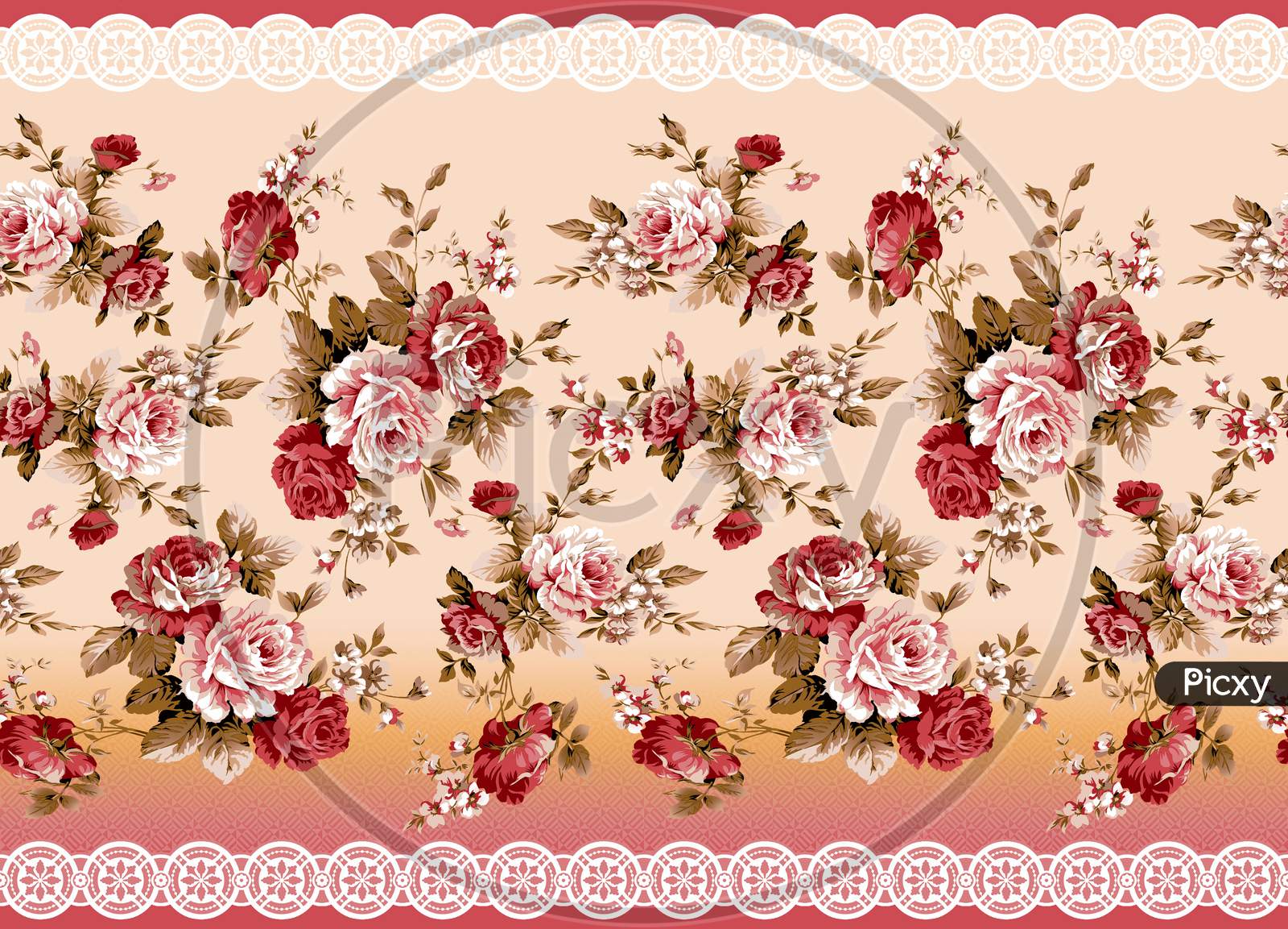 vintage floral border design