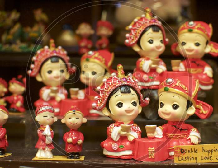 Close Up Of Chinese Miniature Figurine