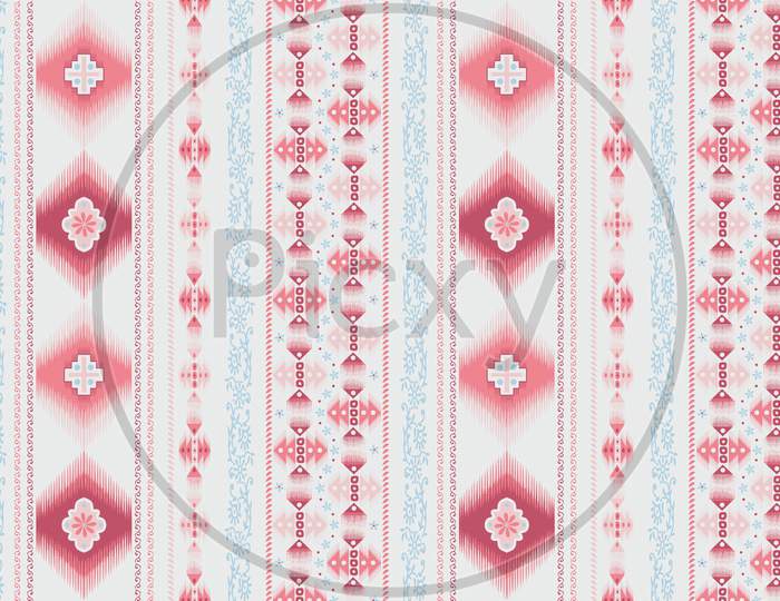 Seamless Traditional Ikat Design Background