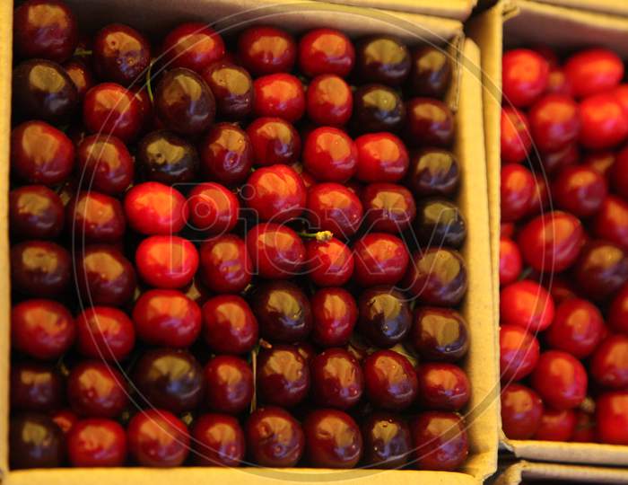 A Box of Plum fruits