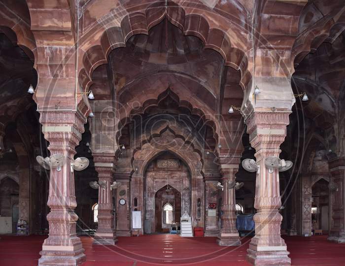 Bhopal, Madhya Pradesh/India - January 17, 2020 : Jama Masjid Or Taj Ul Masjid Or Mosque