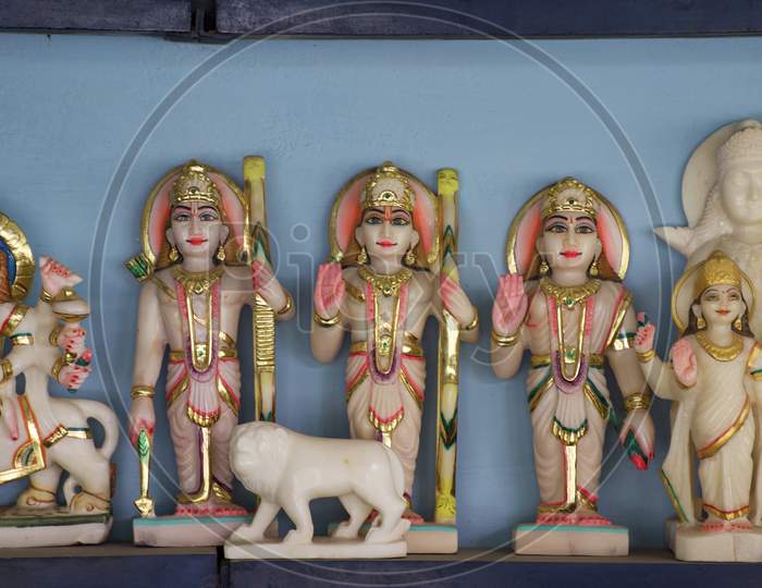 Jabalpur, Madhya Pradesh/India : January 29, 2020 - Statues Of Hindu God And Goddess
