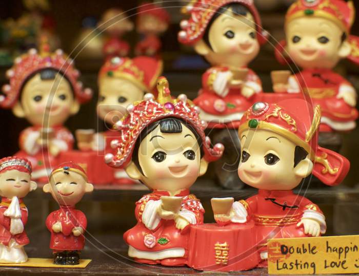 Close Up Of Chinese Miniature Figurine