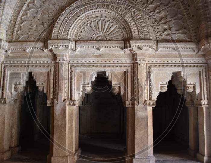 Gwalior, Madhya Pradesh/India - March 15, 2020 : Interior of Gwalior Fort
