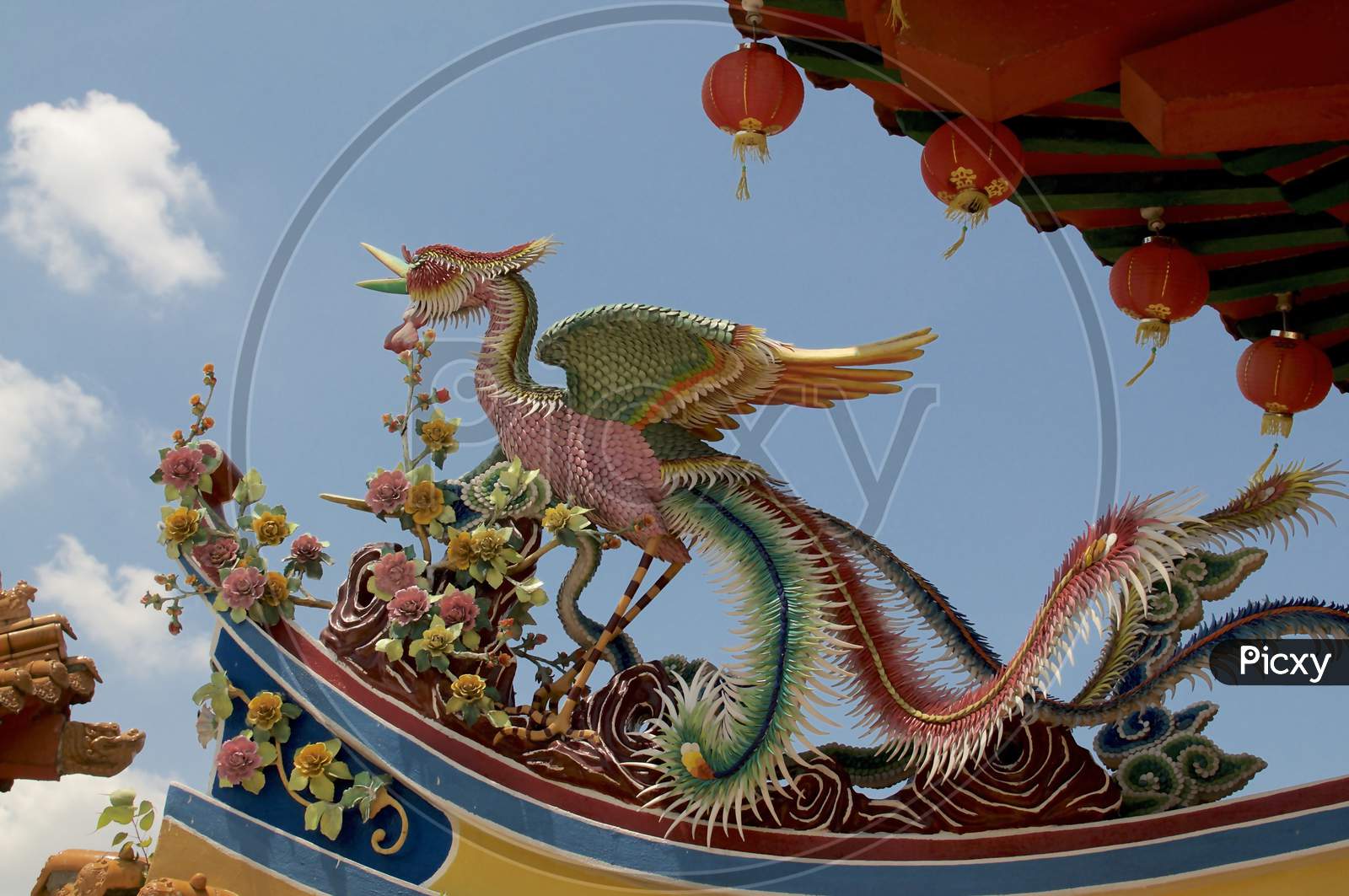 Beautiful Phoenix Decoration Of Thean Hou Temple