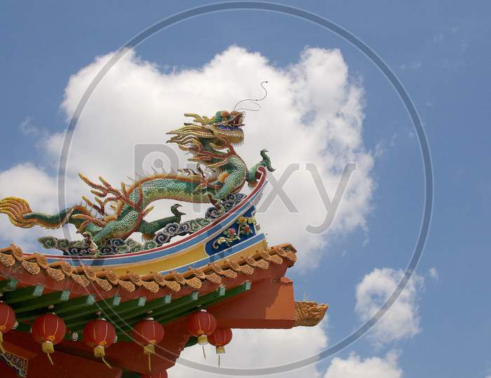 Beautiful Dragon Decoration At Thean Hou Temple