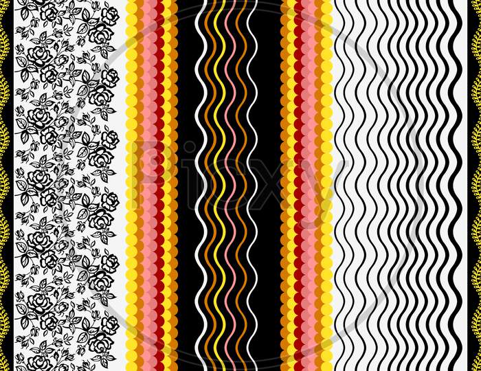 Seamless Colorful Wave Design Pattern Background
