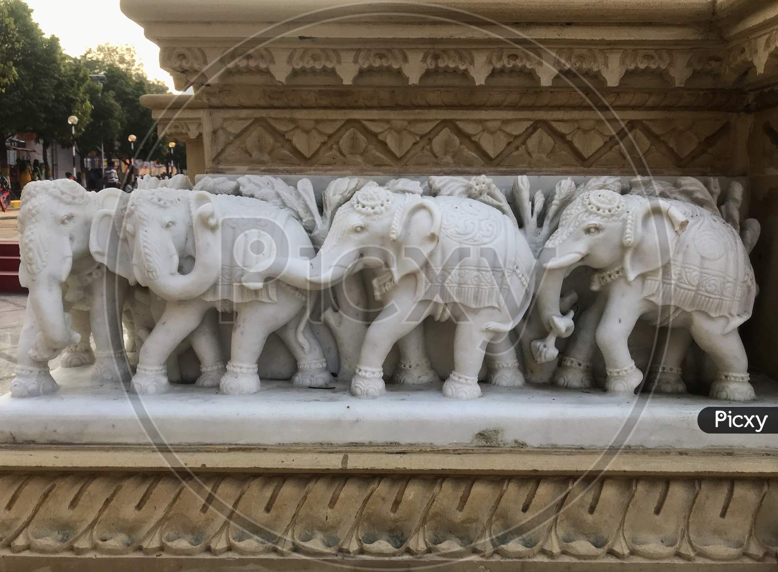 Jabalpur, Madhya Pradesh/India : November 23, 2019 - Small Elephants at Pisanhari Ki Madhiya, Jabalpur