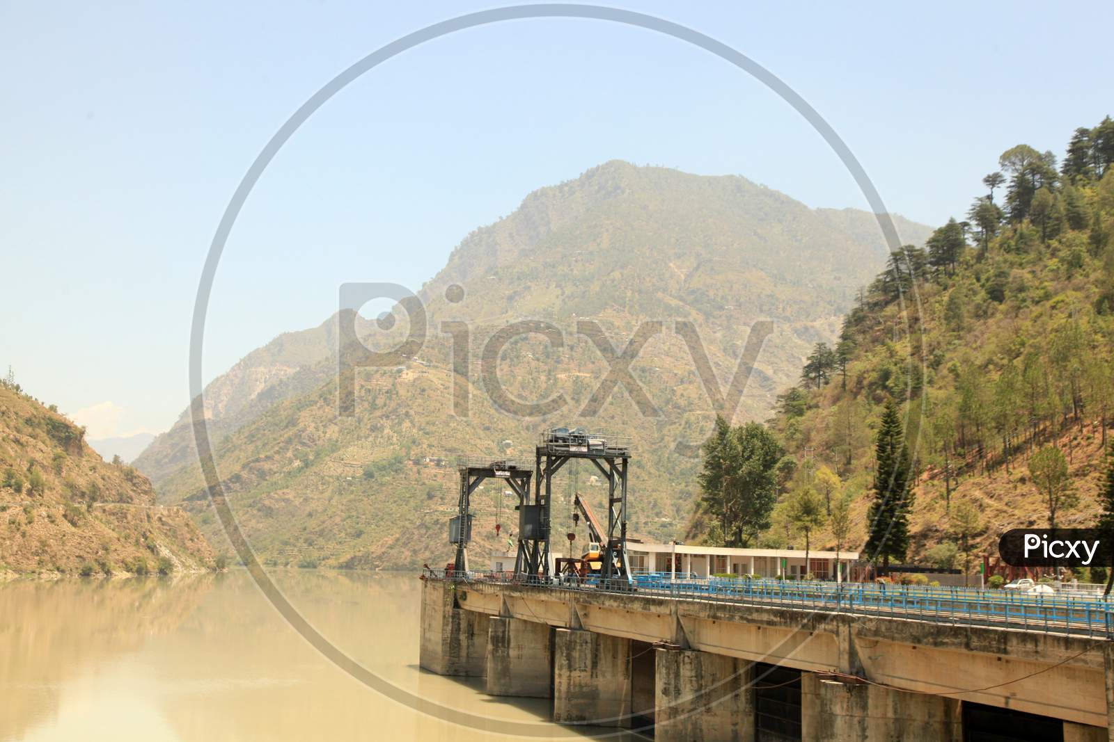 Mountains of Himachal Pradesh with Bridge in the Foreground