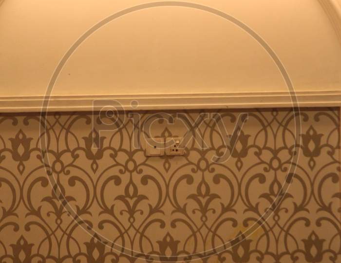 Selective focus on a Design on the wall