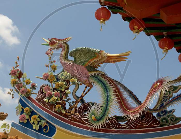 Beautiful Phoenix Decoration Of Thean Hou Temple