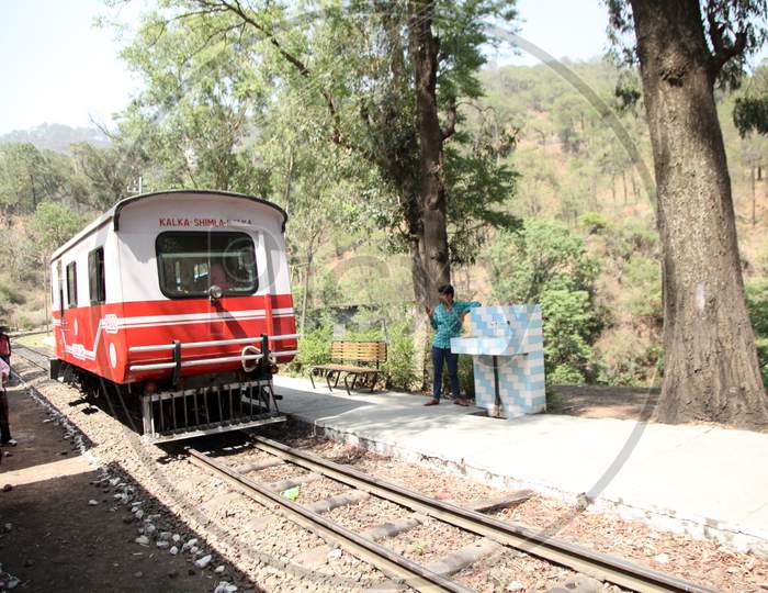 A Train moving on the Track