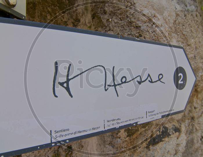 Herman Hesse Trail Sign