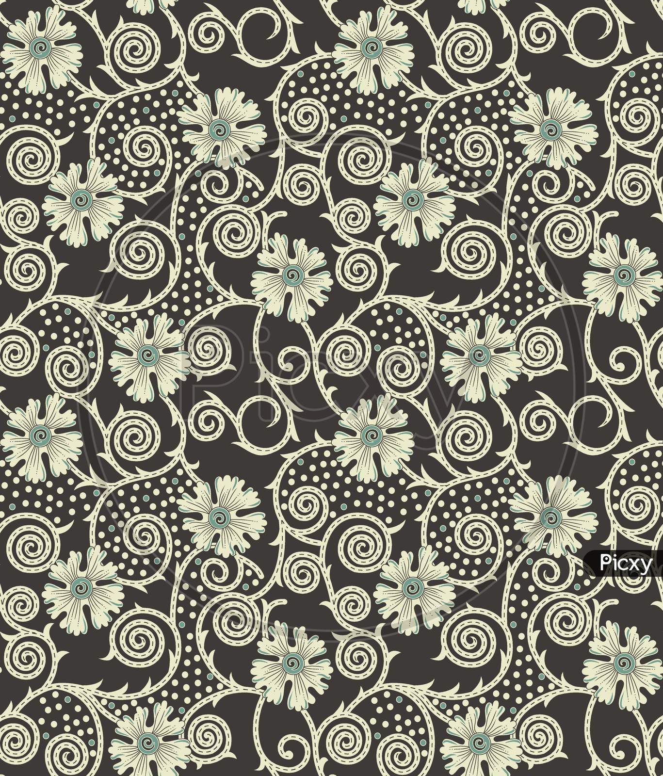 Seamless Floral Vintage Pattern Background