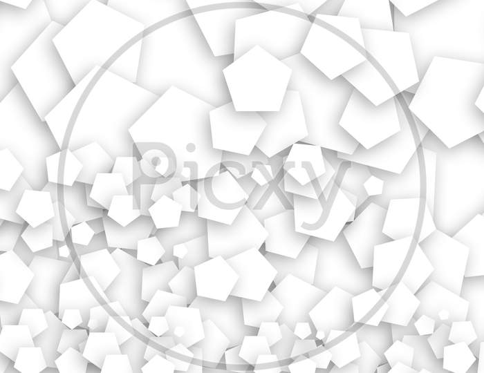 Pentagon Fractal Design Stock Photo Pentagon - Shape, Abstract, Backgrounds, Black And White, Fractal