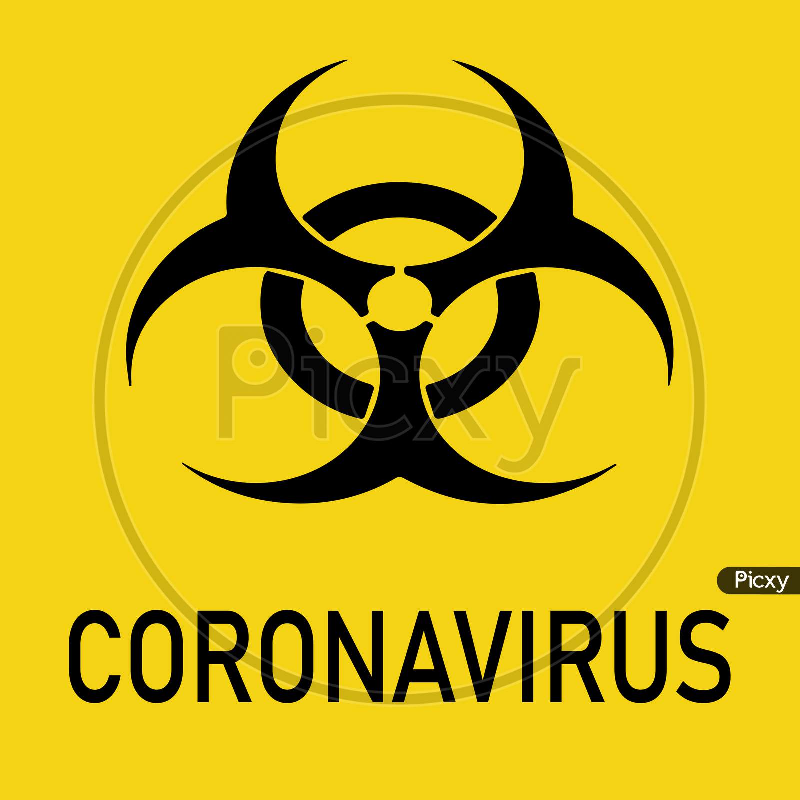 Coronavirus Biohazard Warning Poster. Vector Template For Posters, Banners, Advertising. Danger Of Infection From Coronavirus Sign. Concept.