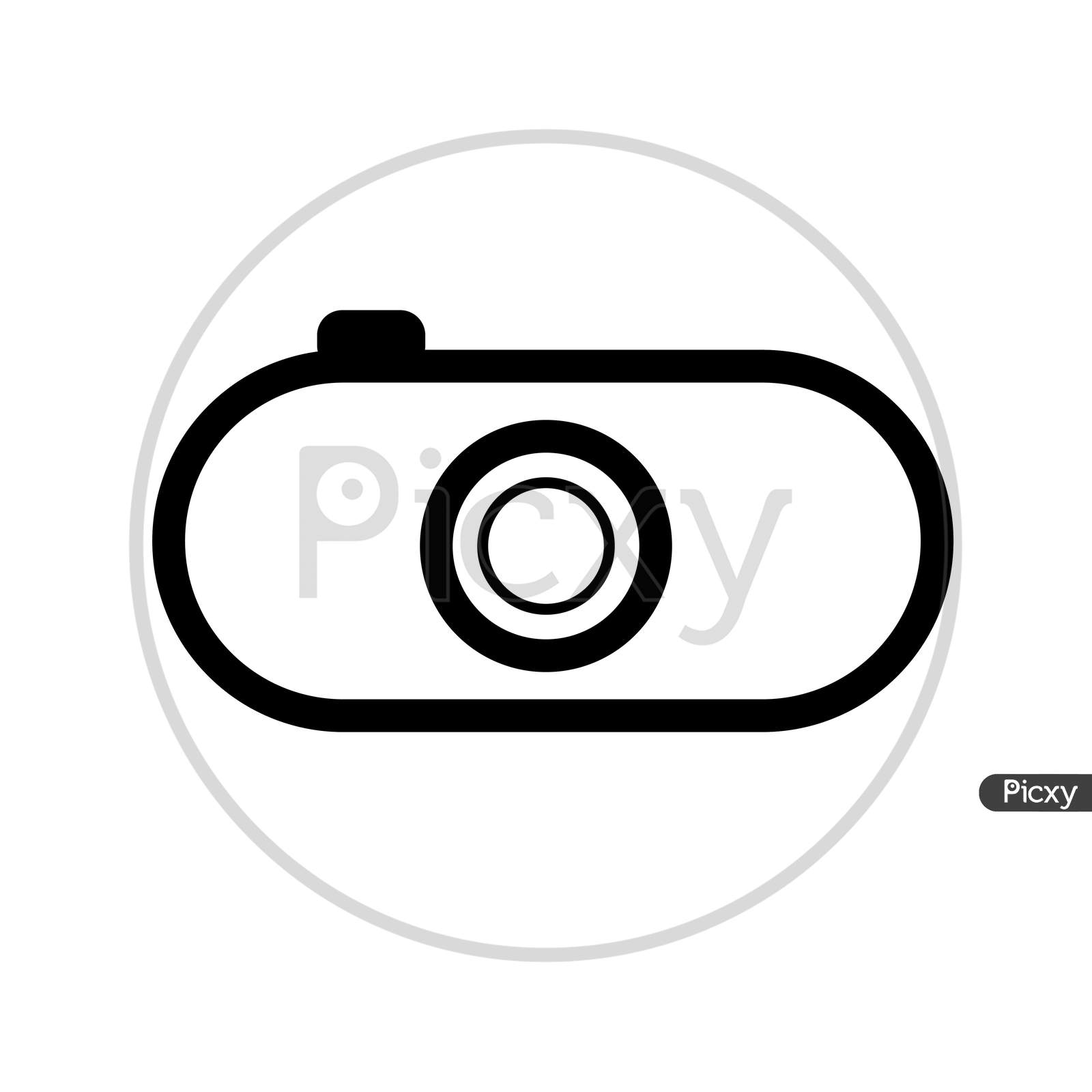 Camera Icon In Rendy Flat Style. Camera Symbol For Your Web Site Design, Logo, App, Ui.