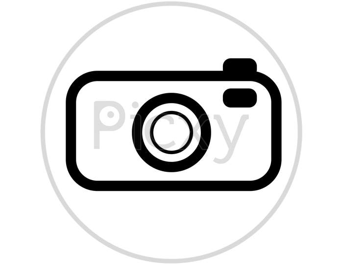 Camera Icon In Trendy Flat Style. Camera Symbol For Your Web Site Design, Logo, App, Ui.