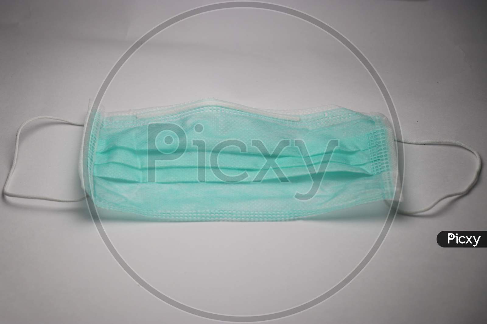 Surgical Face Mask On White Background