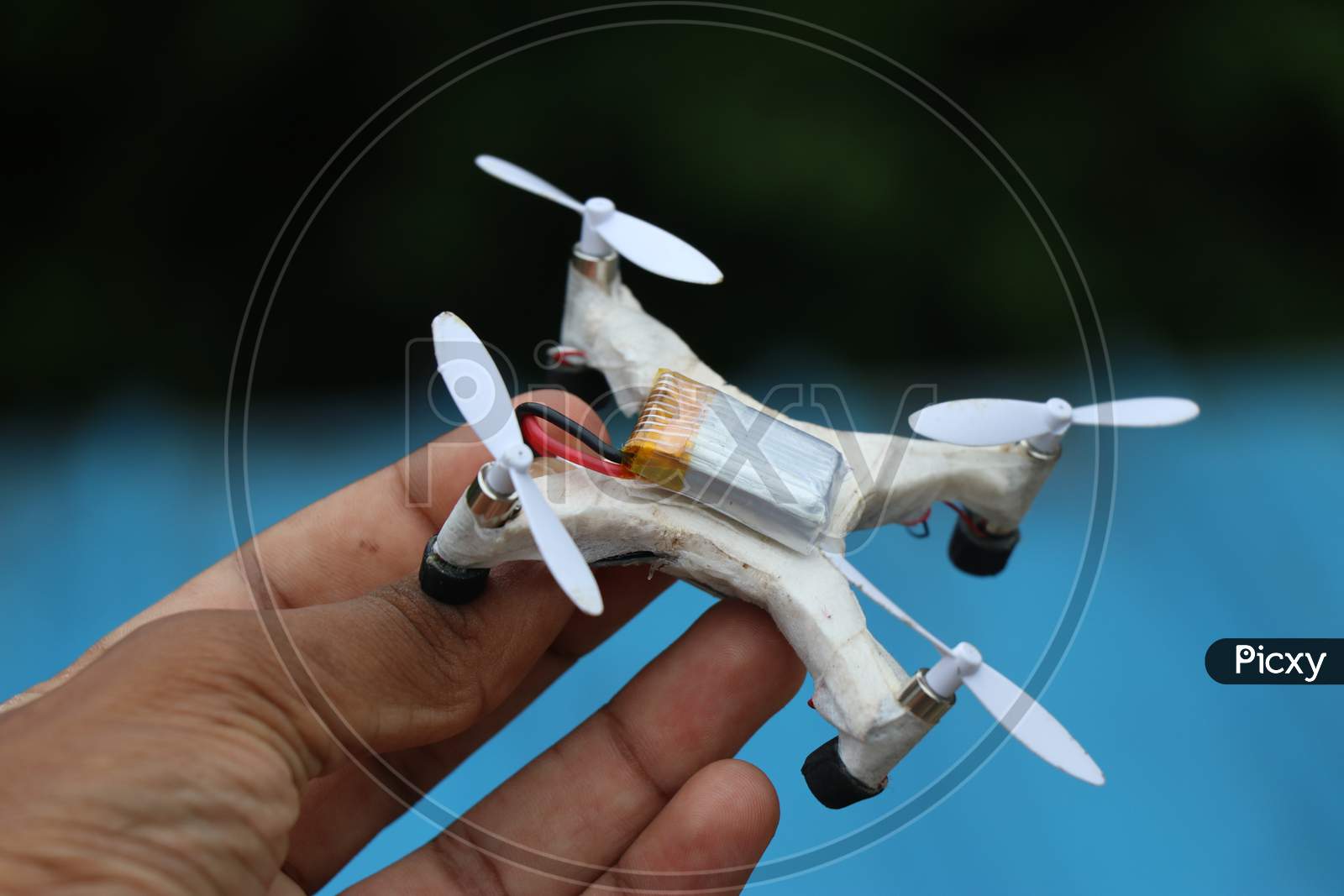 Drone Or Quadcopter Which Is Small In Size Held In Hand