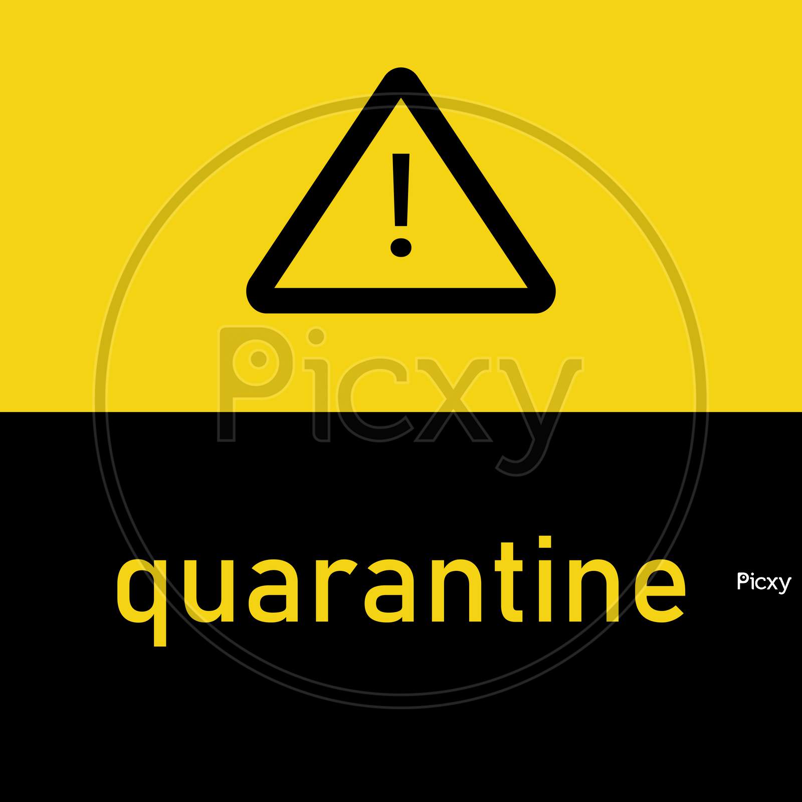 Hazard Warning Quarantine Poster. Vector Template For Posters, Banners, Advertising.